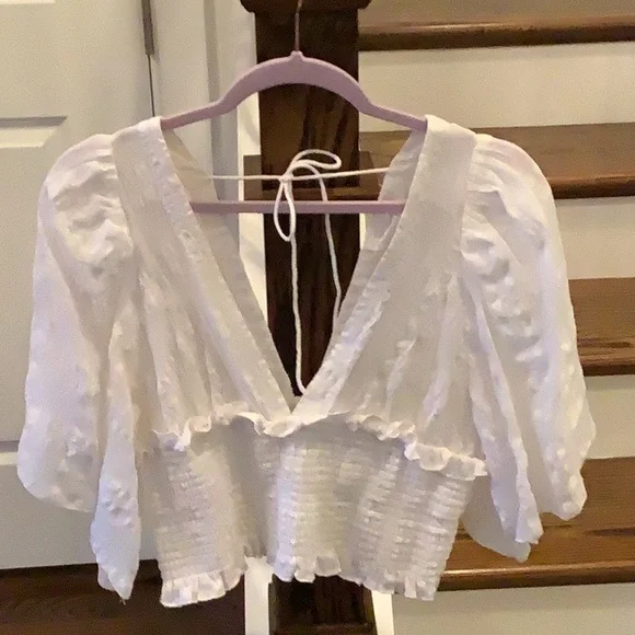 Anthropologie Smocked Kimono Blouse - Picture 5 of 10